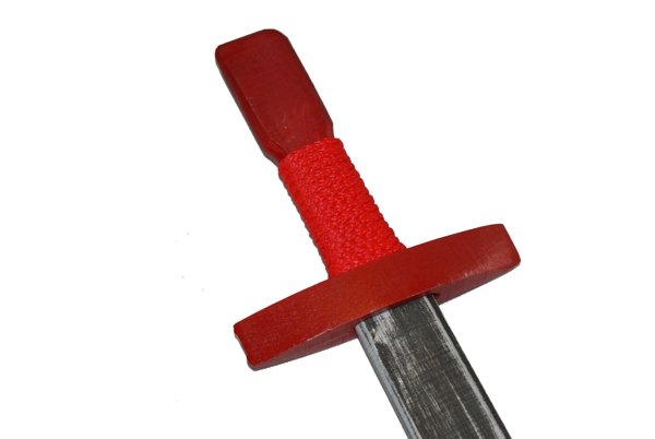 Sztylet / miecz czerwony 32 cm z pochwą płócienną